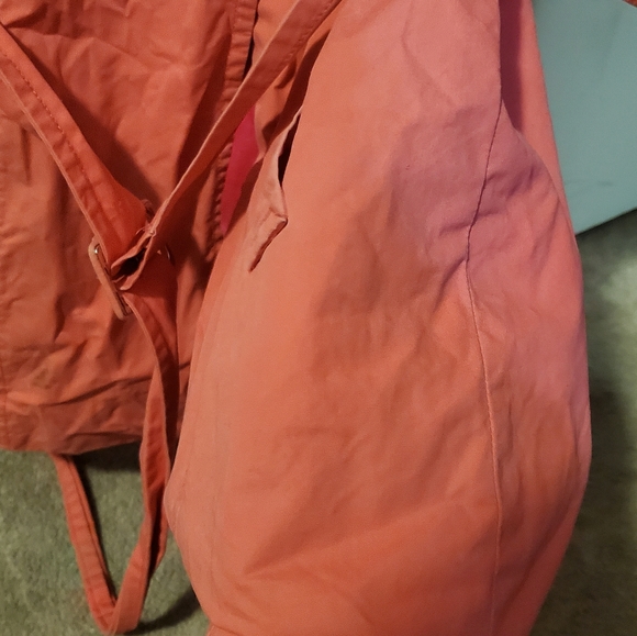 🔆 Pink Banana Republic femine pea/ladies trench style jacket damaged - Picture 13 of 16